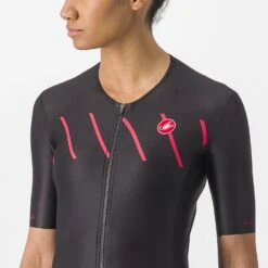 Castelli Free Speed 2 W Race Tri Top Zwart/rood Dames -Sportwetsuit Winkel 06 8620097