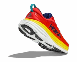 Hoka One One Hoka Bondi 8 Hardloopschoenen Geel/rood Heren -Sportwetsuit Winkel 1123202 rafl 004