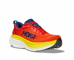 Hoka One One Hoka Bondi 8 Hardloopschoenen Geel/rood Heren -Sportwetsuit Winkel 1123202 rafl 006