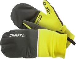 Craft Hybrid Weather Hardloophandschoen Geel