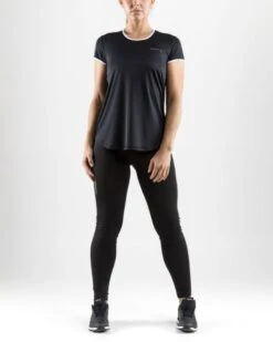 Craft Eaze Korte Mouw Hardloopshirt Zwart Dames -Sportwetsuit Winkel 1905877 999900 eaze ss tee c6