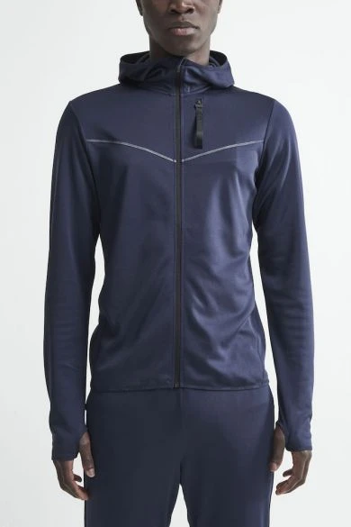 Craft Eaze FZ Sweat Hood Hardloopjack Blauw Heren 4 Craft Eaze FZ Sweat Hood Hardloopjack Blauw Heren - Image 2