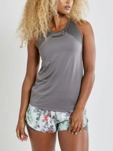 Craft Vent Mesh Mouwloos Hardloopshirt Grijs Dames 4 Craft Vent Mesh Mouwloos Hardloopshirt Grijs Dames - Image 2