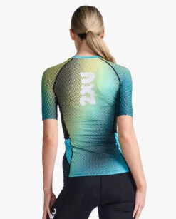 Sportwetsuit Winkel -Sportwetsuit Winkel 2xu aero sleeved top wt6666a cya wht 007