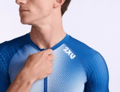 2XU Aero Tri Top Korte Mouw Wit/blauw Heren 10 2XU Aero Tri Top Korte Mouw Wit/blauw Heren -Sportwetsuit Winkel 2xu aero tri sleeved top mt6662a suf wht 019