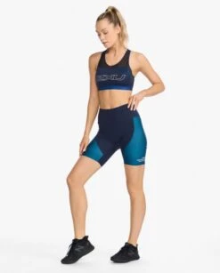 2XU Aero 7 Inch Tri Shorts Blauw Dames -Sportwetsuit Winkel 2xu dames shorts wt6435b mdn wht 03