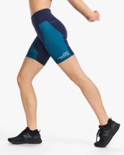 2XU Aero 7 Inch Tri Shorts Blauw Dames -Sportwetsuit Winkel 2xu dames shorts wt6435b mdn wht 04