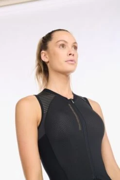 2XU Light Speed Front Zip Trisuit Mouwloos Zwart Dames -Sportwetsuit Winkel 2xu dames trisuit wt6663d blk gld 05