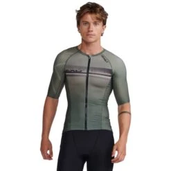 Sportwetsuit Winkel 38 2XU Aero Tri Top Korte Mouw Groen Heren