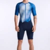 2XU Aero Trisuit Korte Mouw Wit/blauw Heren