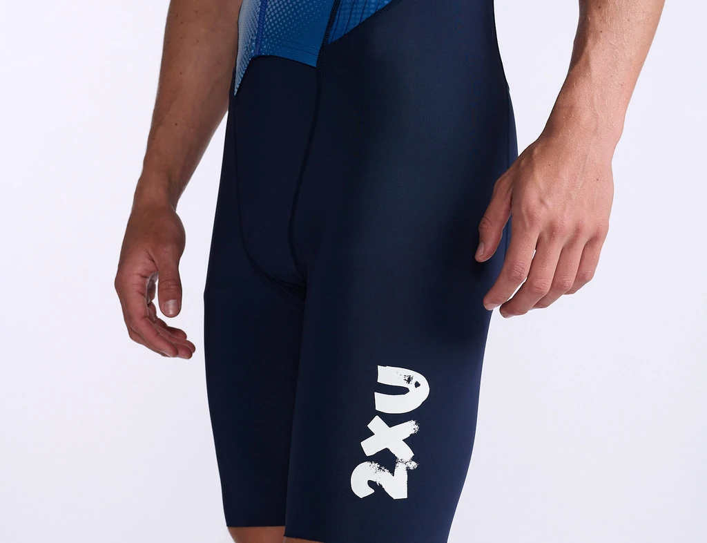 2XU Aero Trisuit Korte Mouw Wit/blauw Heren 8 2XU Aero Trisuit Korte Mouw Wit/blauw Heren - Image 6