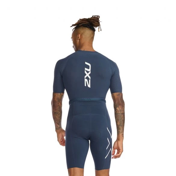2XU Light Speed Tech Trisuit Korte Mouw Blauw Heren 4 2XU Light Speed Tech Trisuit Korte Mouw Blauw Heren - Image 2
