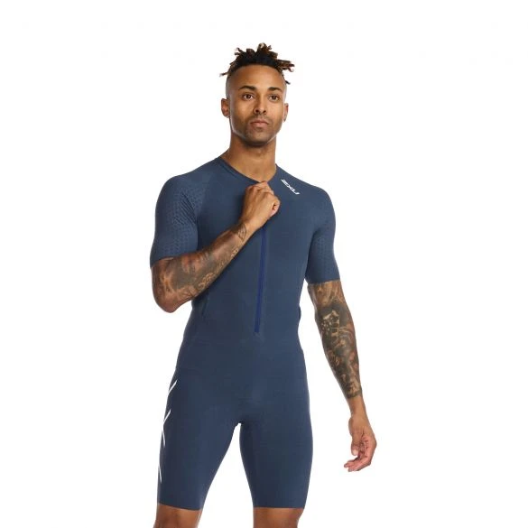 2XU Light Speed Tech Trisuit Korte Mouw Blauw Heren 6 2XU Light Speed Tech Trisuit Korte Mouw Blauw Heren - Image 4