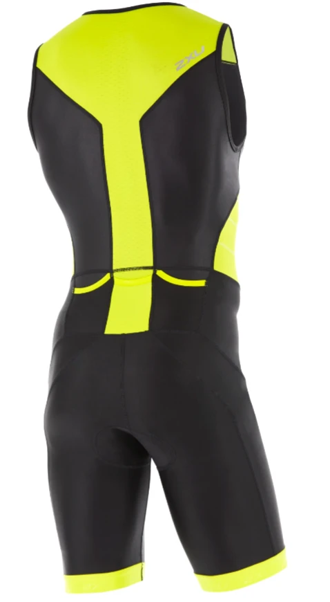 2XU Trisuit X-vent Front Zip Zwart/geel Heren 4 2XU Trisuit X-vent Front Zip Zwart/geel Heren - Image 2