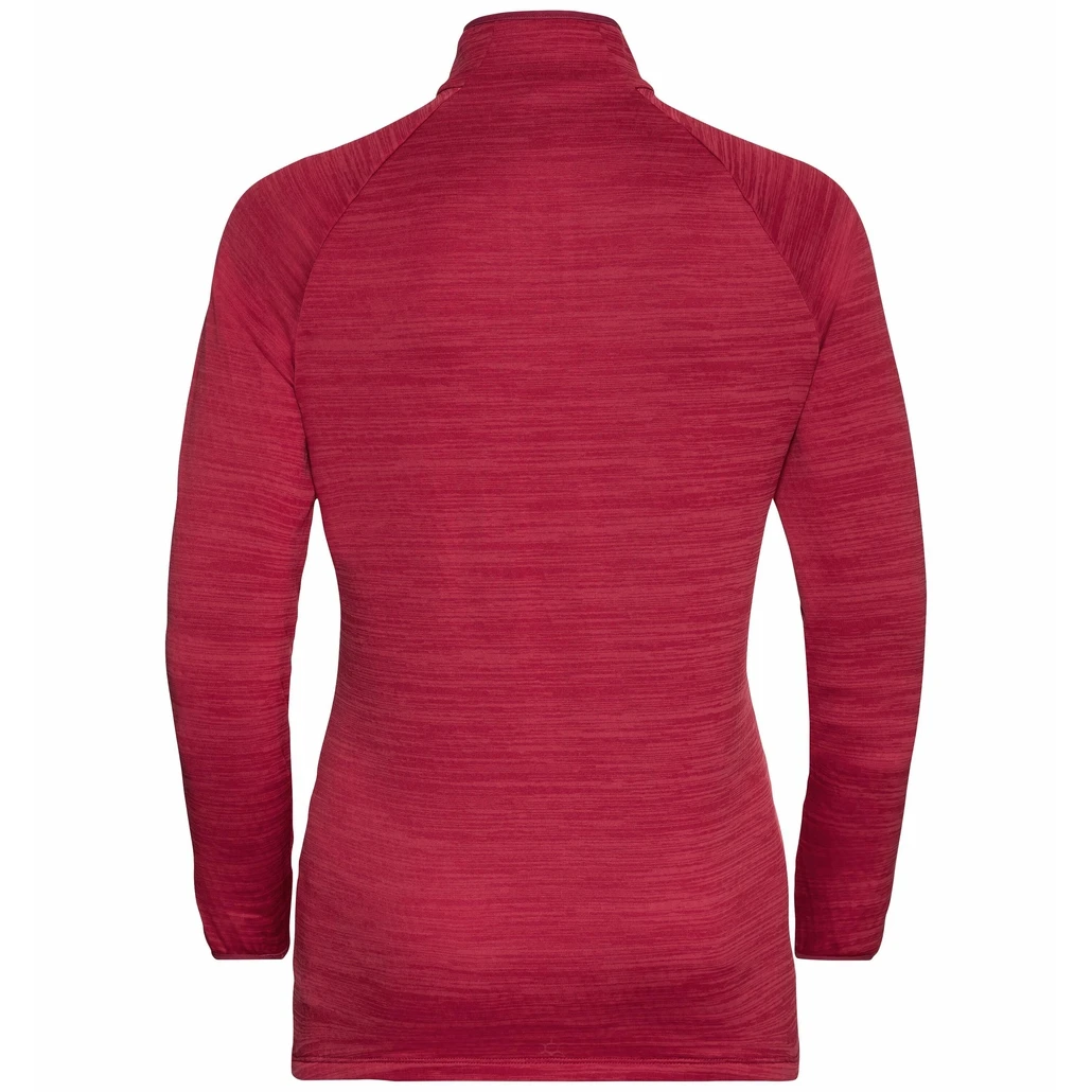 Odlo Run Easy Warm (zip) Millennium Element Hardloopshirt Lange Mouw Rood Dames 4 Odlo Run Easy Warm (zip) Millennium Element Hardloopshirt Lange Mouw Rood Dames - Image 2