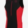 Zone3 Aquaflo Plus Mouwloos Tri Top Zwart/rood Heren 2 Zone3 Aquaflo Plus Mouwloos Tri Top Zwart/rood Heren -Sportwetsuit Winkel aquaflo top mens red front 01