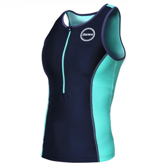 Zone3 Aquaflo Plus Tri Top Zwart/mintgroen Dames 3 Zone3 Aquaflo Plus Tri Top Zwart/mintgroen Dames