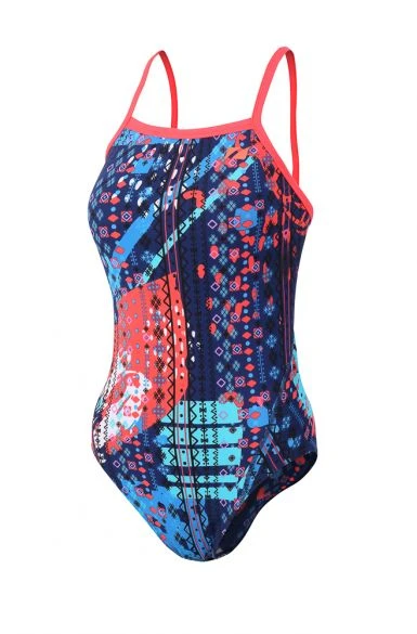 Zone3 Aztec 2.0 Strap Back Badpak Blauw/roze Dames 3 Zone3 Aztec 2.0 Strap Back Badpak Blauw/roze Dames