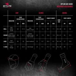 BTTLNS Neopreen Accessoires Voordeelset Rood 14 BTTLNS Neopreen Accessoires Voordeelset Rood -Sportwetsuit Winkel bttlns size guide neoprene cap gloves socks 2