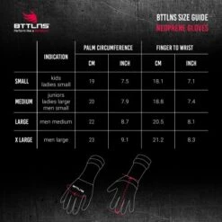 BTTLNS Neopreen Zwemhandschoenen Boreas 1.0 Mint 12 BTTLNS Neopreen Zwemhandschoenen Boreas 1.0 Mint -Sportwetsuit Winkel bttlns size guide neoprene gloves 1