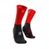 Compressport Mid Compression Hardloopsokken Zwart/rood -Sportwetsuit Winkel calf compression sock