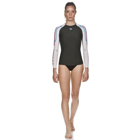 Arena Carbon Compression Long Sleeve Zwemshirt Dames 4 Arena Carbon Compression Long Sleeve Zwemshirt Dames - Image 2