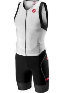 Castelli Free Sanremo Trisuit Mouwloos Wit/zwart Heren