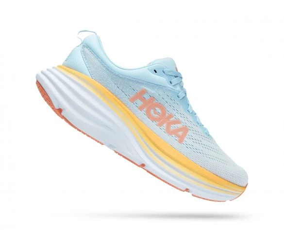 Hoka One One Hoka Bondi 8 Hardloopschoenen Lichtblauw Dames 4 Hoka One One Hoka Bondi 8 Hardloopschoenen Lichtblauw Dames - Image 2