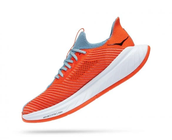 Hoka One One Hoka Carbon X 3 Hardloopschoenen Blauw/oranje Heren 4 Hoka One One Hoka Carbon X 3 Hardloopschoenen Blauw/oranje Heren - Afbeelding 2