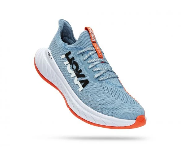 Hoka One One Hoka Carbon X 3 Hardloopschoenen Blauw/oranje Heren 3 Hoka One One Hoka Carbon X 3 Hardloopschoenen Blauw/oranje Heren