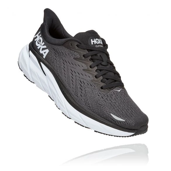 Hoka One One Clifton 8 Hardloopschoenen Zwart/wit Dames 4 Hoka One One Clifton 8 Hardloopschoenen Zwart/wit Dames - Image 2