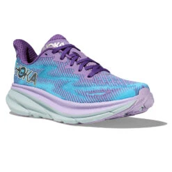 Hoka One One Hoka Clifton 9 Hardloopschoenen Paars/blauw Dames -Sportwetsuit Winkel hoka hardloopschoenen 1127896 cvpl 006