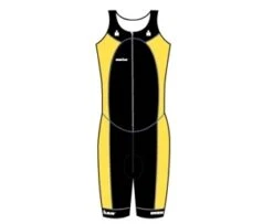 Ironman Trisuit Front Zip Mouwloos Multisport Zwart/geel Heren