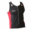 Ironman Tri Top Front Zip Mouwloos T-zip Zwart/rood Heren