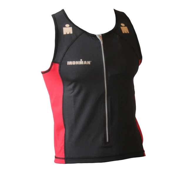 Ironman Tri Top Front Zip Mouwloos T-zip Zwart/rood Heren 3 Ironman Tri Top Front Zip Mouwloos T-zip Zwart/rood Heren