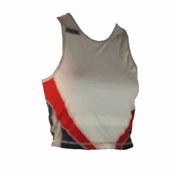 Ironman Tri Top Mouwloos Extreme Wit/rood/blauw Dames