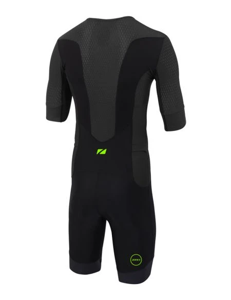 Zone3 Aquaflo Plus Korte Mouw Trisuit Zwart Heren 4 Zone3 Aquaflo Plus Korte Mouw Trisuit Zwart Heren - Image 2