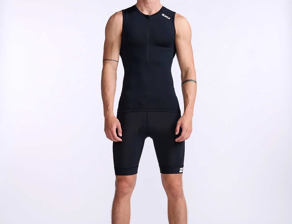 2XU Core Tri Singlet Mouwloos Zwart Heren 3 2XU Core Tri Singlet Mouwloos Zwart Heren