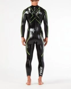 2XU Propel Pro Lange Mouw Wetsuit Zwart/groen Heren -Sportwetsuit Winkel mw5124c blk ngg 003