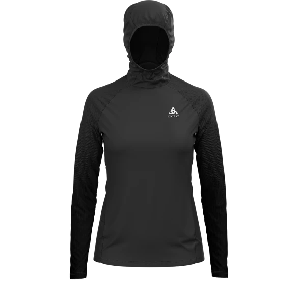 Odlo Zeroweight Ceramiwarm Hardloopshirt Lange Mouw Zwart Dames 3 Odlo Zeroweight Ceramiwarm Hardloopshirt Lange Mouw Zwart Dames