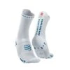 Compressport Pro Racing V4.0 High Cut Hardloopsokken Wit/blauw -Sportwetsuit Winkel pro racing socks v4 run high white fjord blue