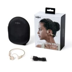 Shokz OpenRun Pro Hoofdtelefoon Beige 16 Shokz OpenRun Pro Hoofdtelefoon Beige -Sportwetsuit Winkel shokz koptelefoon openrun pro s810bg 04