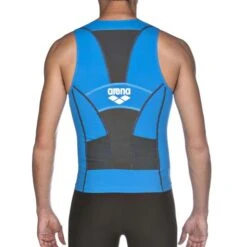 Arena ST Mouwloos Tri Top Blauw Heren -Sportwetsuit Winkel st tritop m blue 2