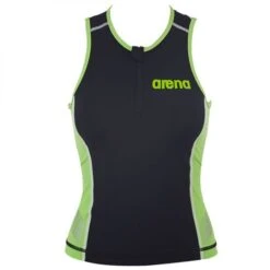 Arena ST Mouwloos Tri Top Zwart/groen Dames