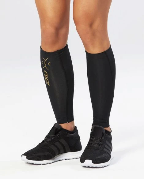 2XU Elite MCS Compression Calf Guard Zwart/goud 4 2XU Elite MCS Compression Calf Guard Zwart/goud - Image 2