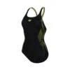 Arena Swim Pro Back Badpak Zwart/groen Dames 1 Arena Swim Pro Back Badpak Zwart/groen Dames -Sportwetsuit Winkel w swimsuit swim pro back graphic black softgreen 01