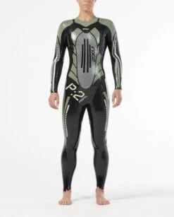 2XU P:2 Propel Lange Mouw Wetsuit Zwart/groen Dames -Sportwetsuit Winkel ww4993c blk mtg 004